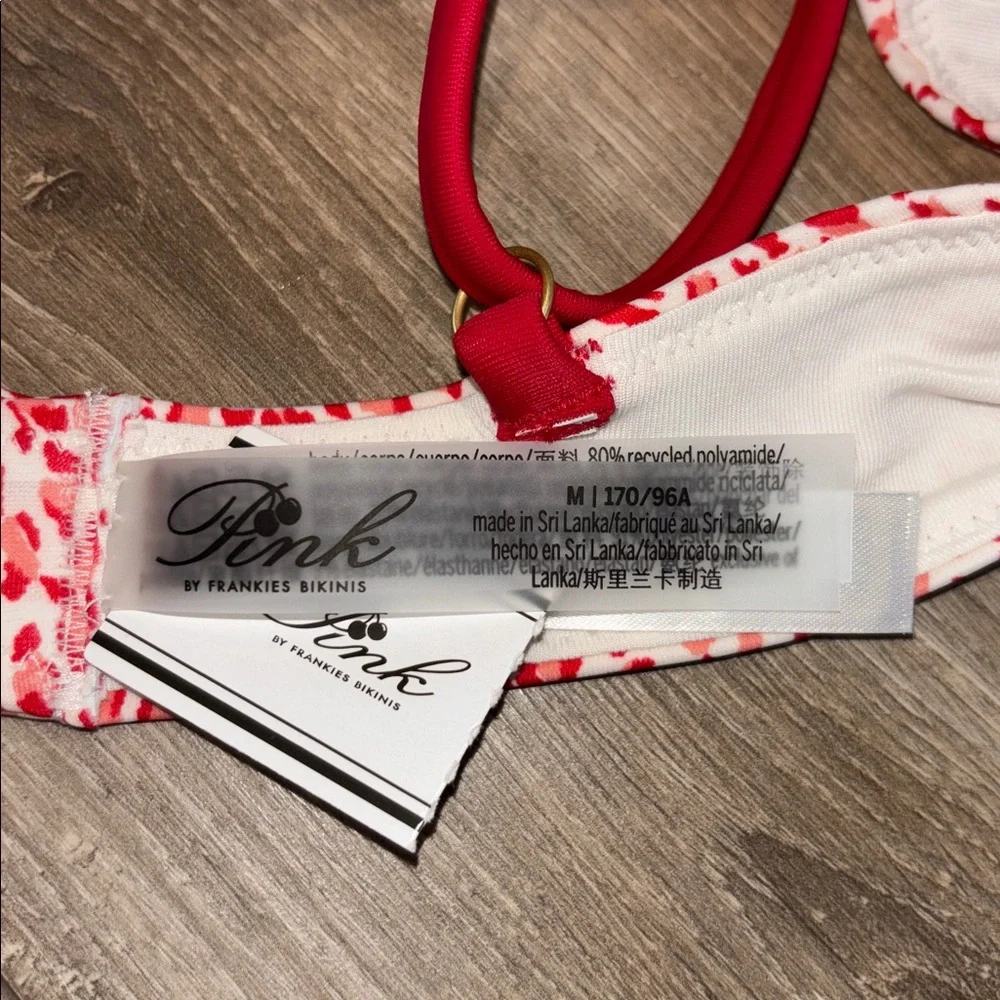 PINK By Frankies Bikinis Red Leopard Print Bikini